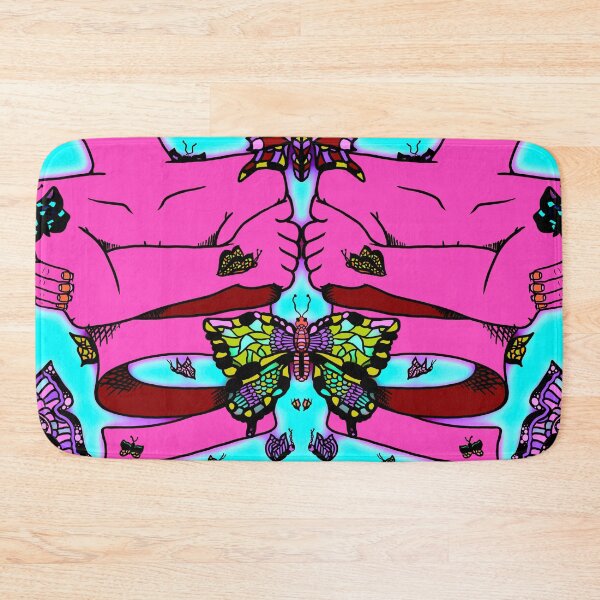 Item preview, Pink Nervous Butterfly, abstract digital kaleidoscope butterfly art designed and sold by MayGreenAbgrall.