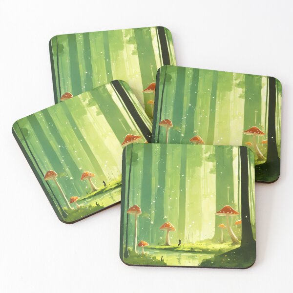 Item preview, Forest with Giant Mushrooms, Fairy Tale designed and sold by MissQuiss.