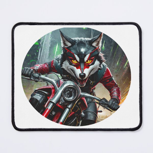 Item preview, Wolf Racer on a Motorcycle designed and sold by BADESIGNZZ.