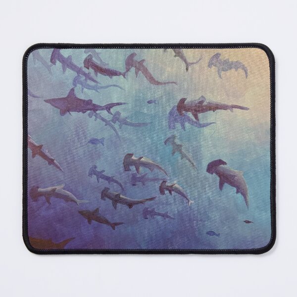 Item preview, Blue Acrylic Painted Sharks designed and sold by smileitsanna.