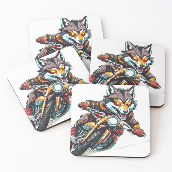 Item preview, Wolf Getting That Curve on his Motorcycle designed and sold by BADESIGNZZ.