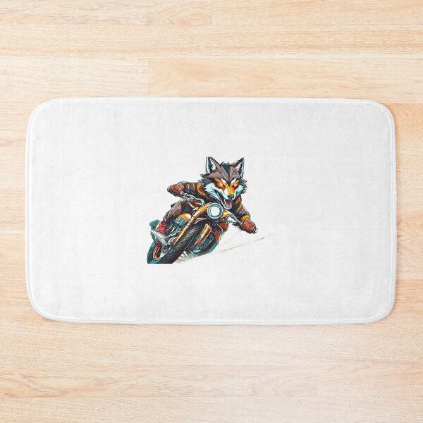 Item preview, Wolf Getting That Curve on his Motorcycle designed and sold by BADESIGNZZ.
