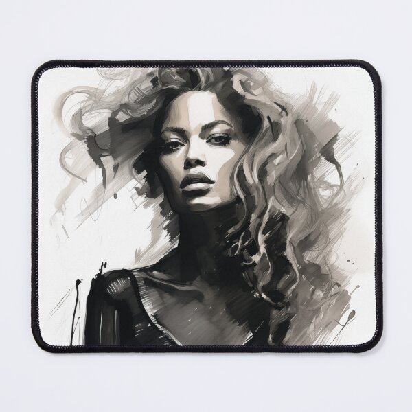 Aperçu de l'œuvre Beautiful Beyonce black ink tribute 2 créée et vendue par AnemochorieArt.
