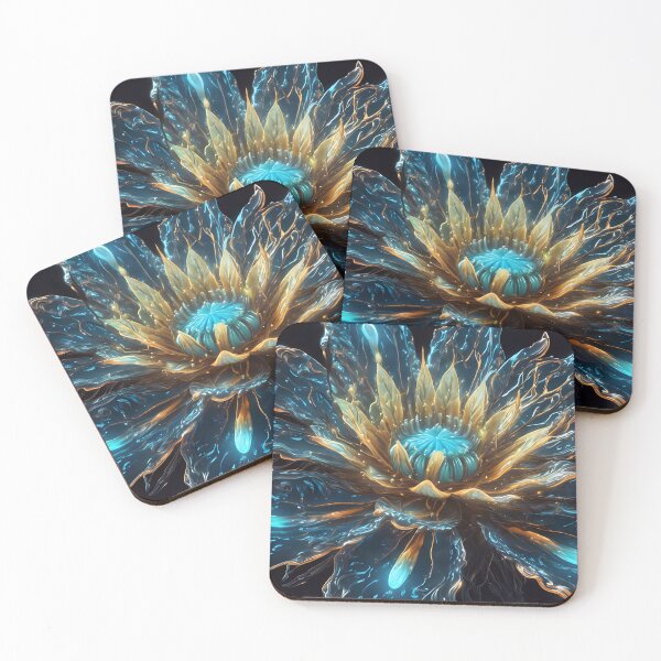 Artikelvorschau, Glowing Fantasy Flower Pattern entworfen und verkauft von TheArtOfPat.