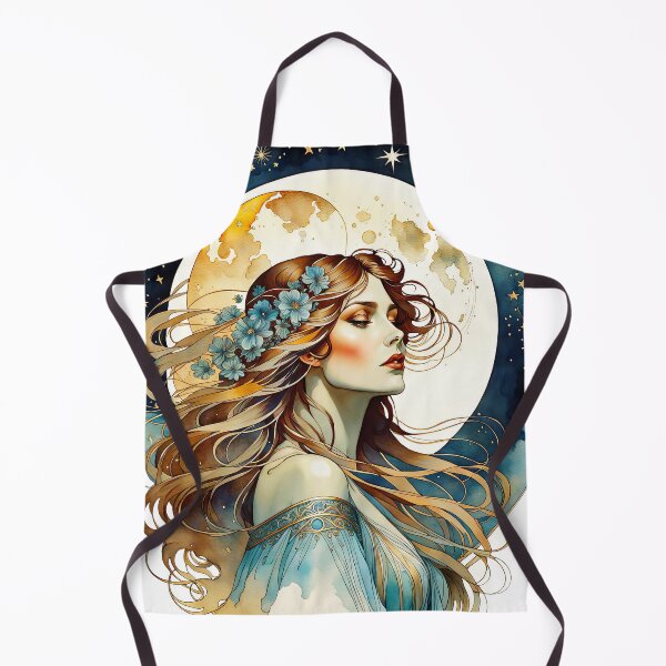 Item preview, Lady and Moon 2 designed and sold by Kallak-AI-Art.