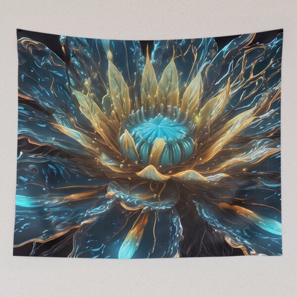 Artikelvorschau, Glowing Fantasy Flower Pattern entworfen und verkauft von TheArtOfPat.