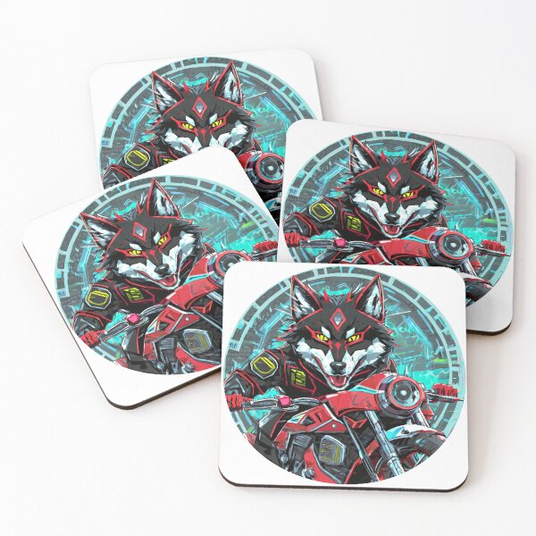 Item preview, Red Wolf on a Motorcycle designed and sold by BADESIGNZZ.