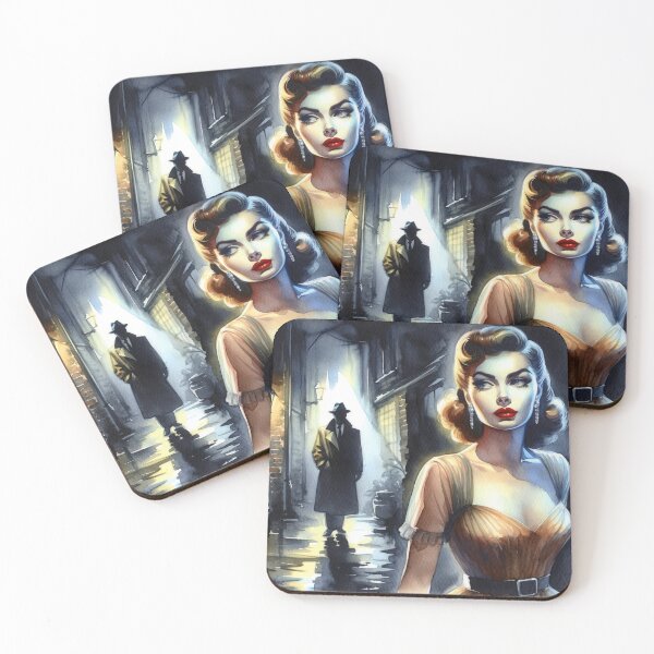 Item preview, 50s Noir poster Persecutor [Watercolor] designed and sold by RESToRAPTOR.