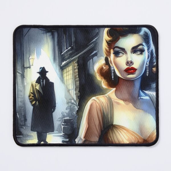 Item preview, 50s Noir poster Persecutor [Watercolor] designed and sold by RESToRAPTOR.