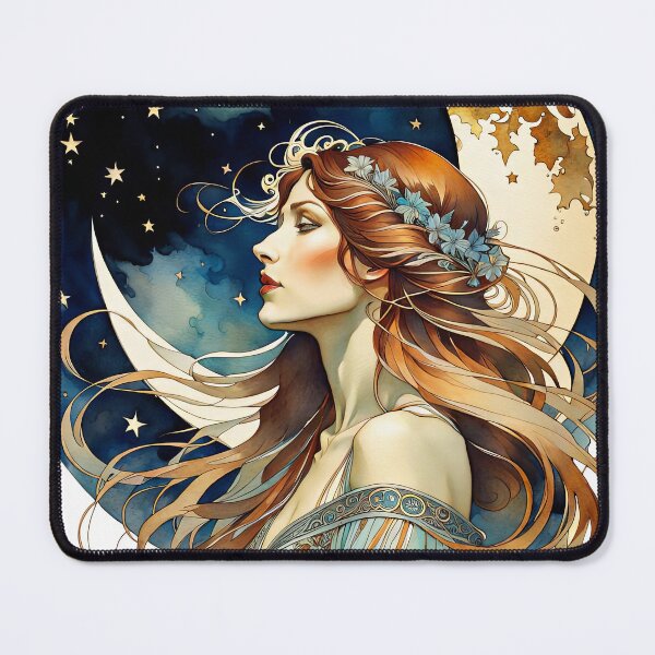 Item preview, Lady and Moon 3 designed and sold by Kallak-AI-Art.