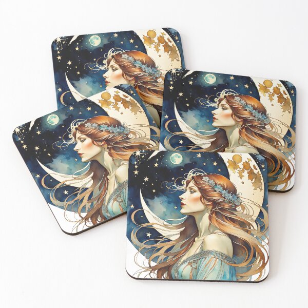Item preview, Lady and Moon 3 designed and sold by Kallak-AI-Art.