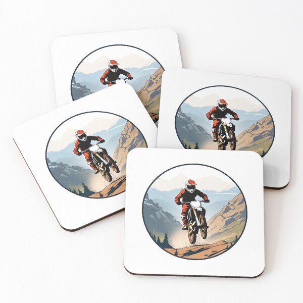 Item preview, Motocross Dirt Biker on a Mountain Adventure designed and sold by CharmStudio.