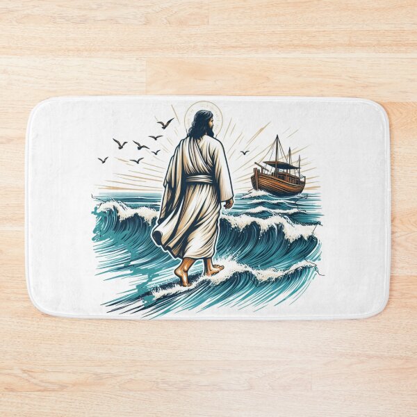 Item preview, Jesus walking on the waves of the Sea of Galilee, designed and sold by PaintMeWorld.