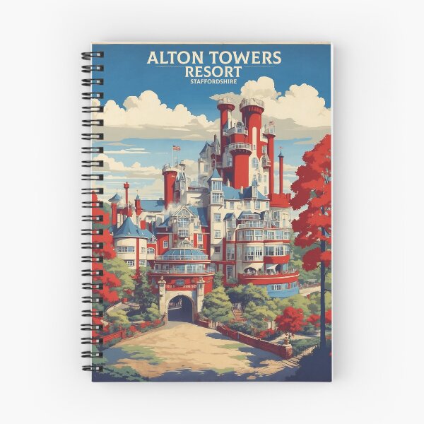 Item preview, Alton Towers Resort Staffordshire United Kingdom Vintage Poster Tourism  designed and sold by TravelersGems.
