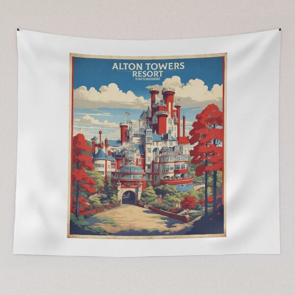 Item preview, Alton Towers Resort Staffordshire United Kingdom Vintage Poster Tourism  designed and sold by TravelersGems.