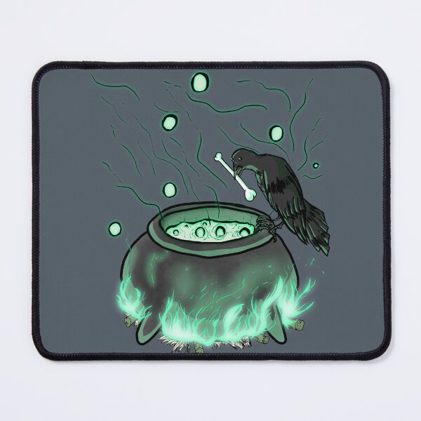 Item preview, Cute Crow Making a Spooky Potion designed and sold by AidanThomasArt.
