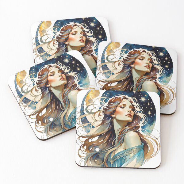 Item preview, Lady and Moon 4 designed and sold by Kallak-AI-Art.