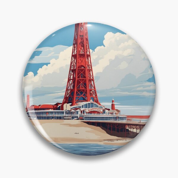Item preview, Blackpool Tower Lanchashire United Kingdom Vintage Poster Tourism  designed and sold by TravelersGems.