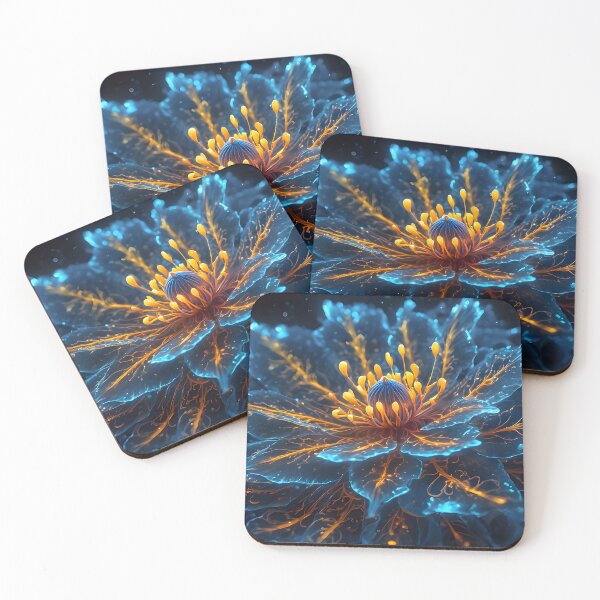 Artikelvorschau, Glowing Fantasy Flower Pattern entworfen und verkauft von TheArtOfPat.