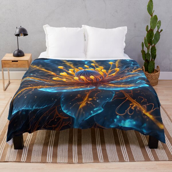Artikelvorschau, Glowing Fantasy Flower Pattern entworfen und verkauft von TheArtOfPat.