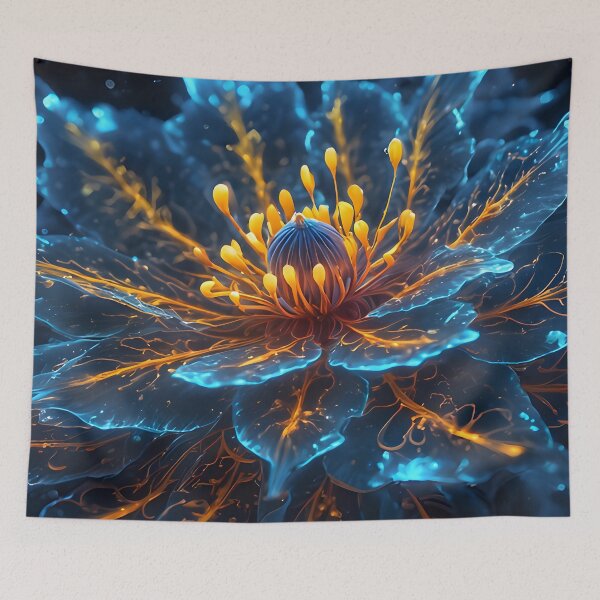 Artikelvorschau, Glowing Fantasy Flower Pattern entworfen und verkauft von TheArtOfPat.