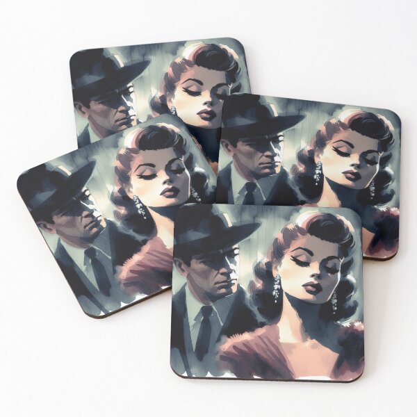 Item preview, 50s Noir poster Supporter [Watercolor] designed and sold by RESToRAPTOR.