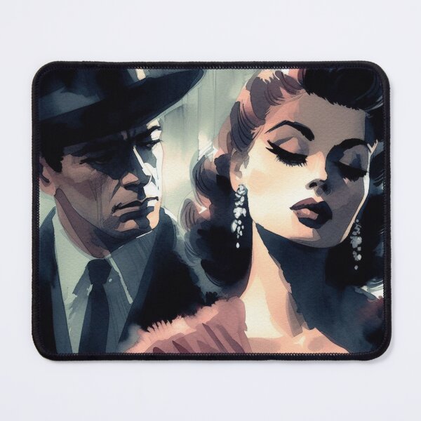 Item preview, 50s Noir poster Supporter [Watercolor] designed and sold by RESToRAPTOR.