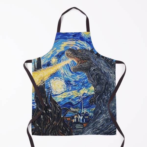 Item preview, Vincent Van Gojira, Vincent Van Goghzilla, Godzilla Destroying The Starry Night designed and sold by PrintShangri-La.