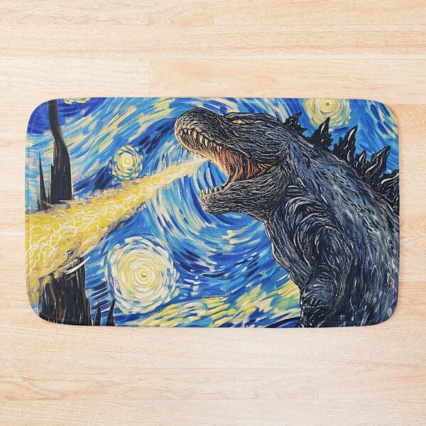 Item preview, Vincent Van Gojira, Vincent Van Goghzilla, Godzilla Destroying The Starry Night designed and sold by PrintShangri-La.