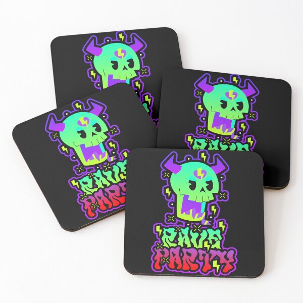 Item preview, Rave Party Skull #3 designed and sold by SHOP33ART.