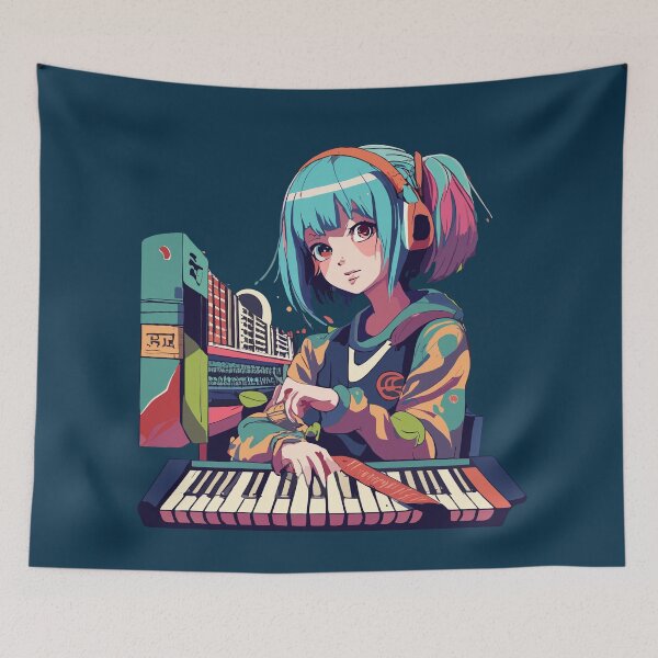 Artikelvorschau, Keyboard-Klaviermädchen entworfen und verkauft von box-artshop.