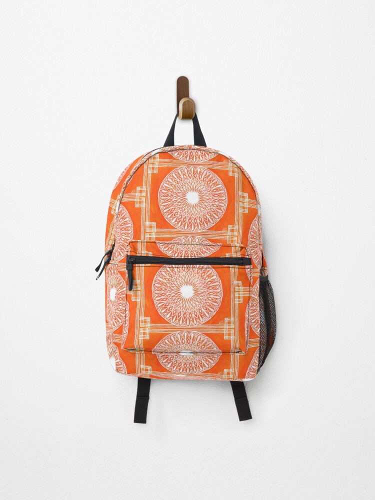 Thumbnail 1 of 3, Backpack, ORANGE MANDALA designed and sold by ARTopher.