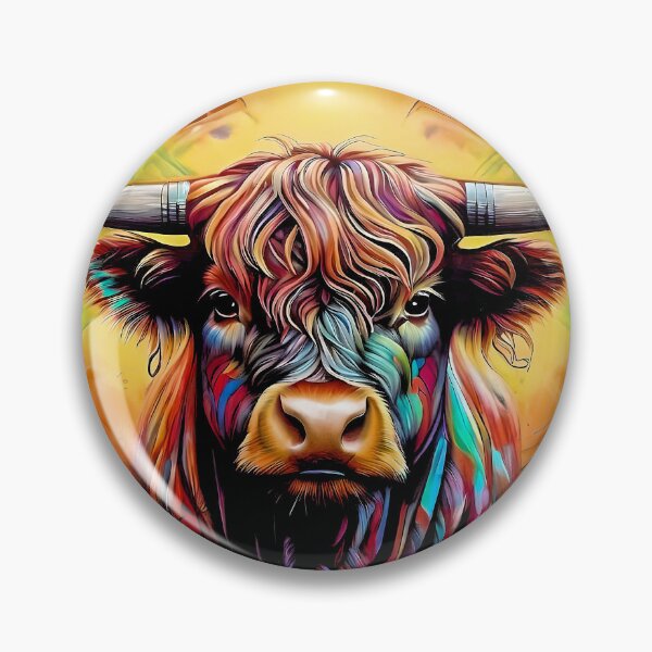 Item preview, Psychedelic Highland Cow  designed and sold by Zenvo.