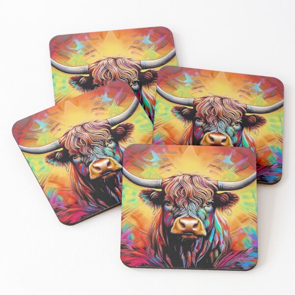 Item preview, Psychedelic Highland Cow  designed and sold by Zenvo.