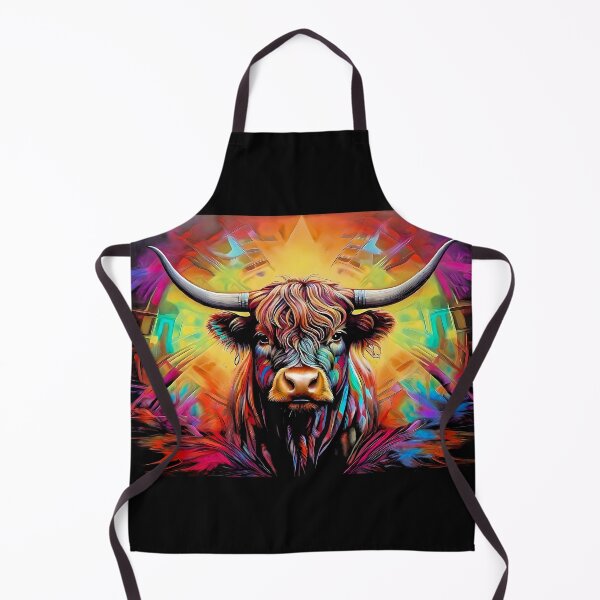 Item preview, Psychedelic Highland Cow designed and sold by Zenvo.