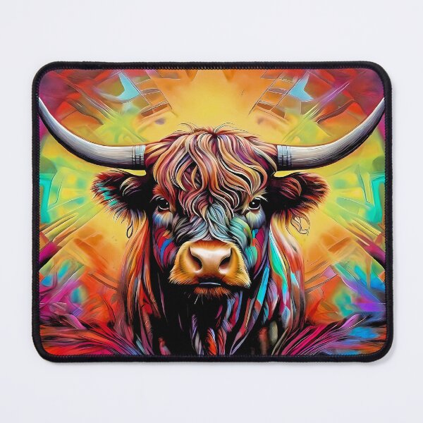Item preview, Psychedelic Highland Cow designed and sold by Zenvo.
