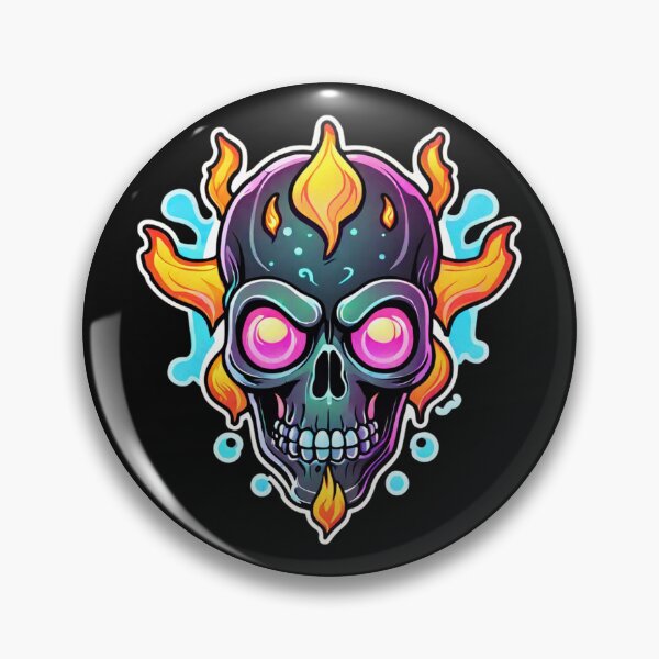 Item preview, BlazeGrin – The Joking Fire Skull designed and sold by digistampdesign.