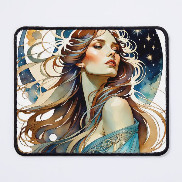 Item preview, Lady and Moon 4 designed and sold by Kallak-AI-Art.