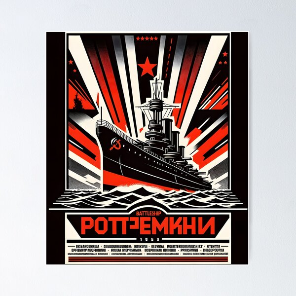 Item preview, Battleship Potemkin Communist Poster v2 designed and sold by Sovietmovies.