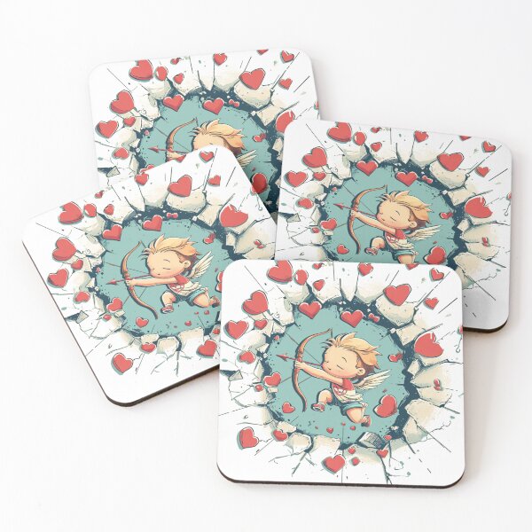 Item preview, Cupid with  Hearts on Valentine  designed and sold by SplashPixel.