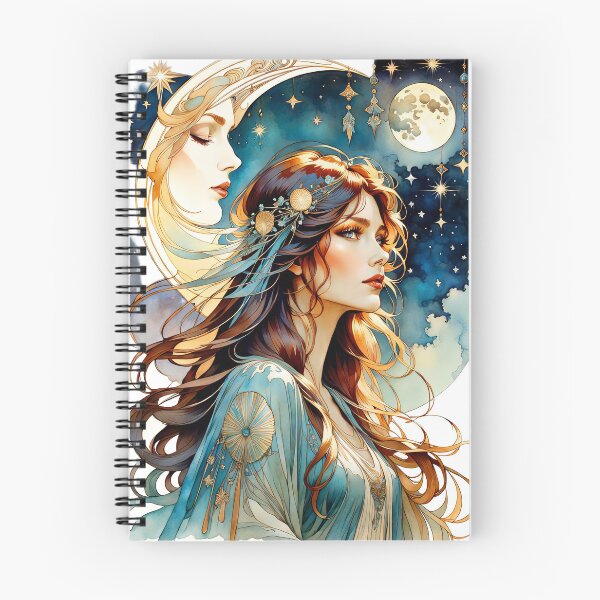Item preview, Lady and Moon 5 designed and sold by Kallak-AI-Art.