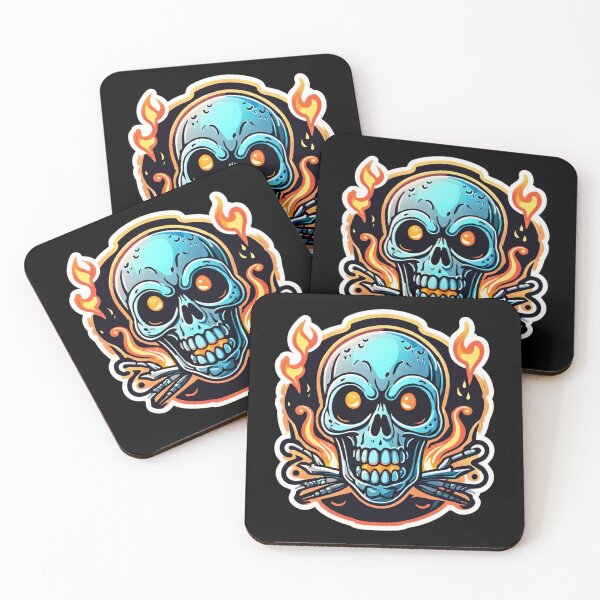 Item preview, Firehead Joke Cookie: Cheerful skull design for collectors designed and sold by digistampdesign.