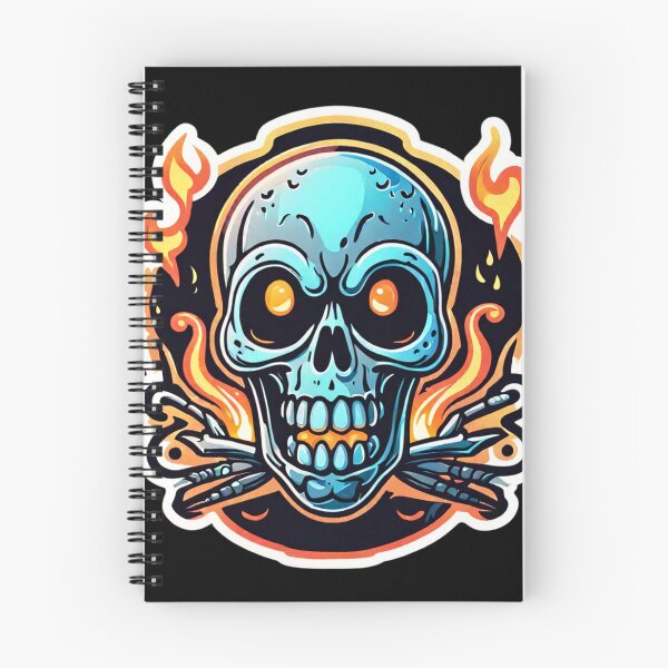 Item preview, Firehead Joke Cookie: Cheerful skull design for collectors designed and sold by digistampdesign.