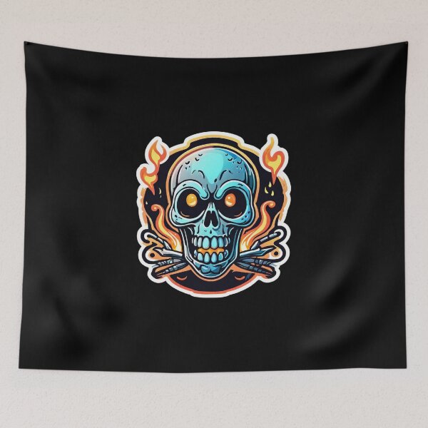 Item preview, Firehead Joke Cookie: Cheerful skull design for collectors designed and sold by digistampdesign.