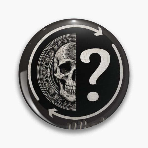 Item preview, Skull with question mark, What's next designed and sold by Wallisart.