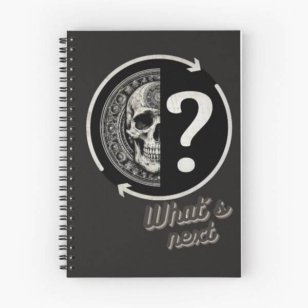 Item preview, Skull with question mark, What's next designed and sold by Wallisart.