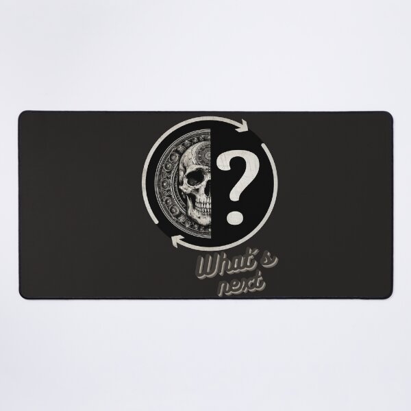 Item preview, Skull with question mark, What's next designed and sold by Wallisart.