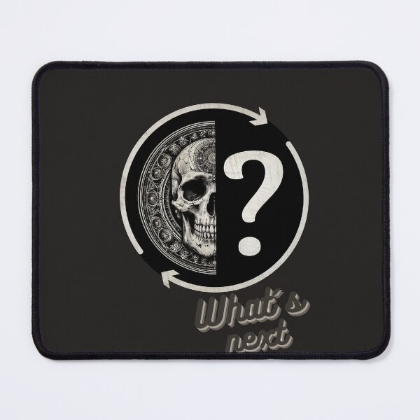 Item preview, Skull with question mark, What's next designed and sold by Wallisart.
