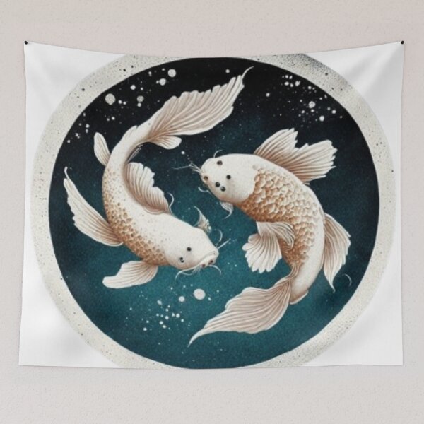 Item preview, Koi Sakura Yingyang fish designed and sold by catcraftss.