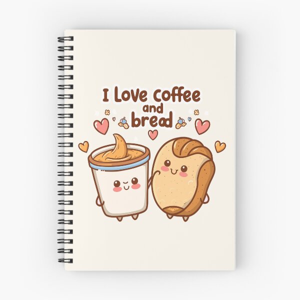 Item preview, I Love Coffee and Bread Gift For Coffee Lover designed and sold by Verycutethings.